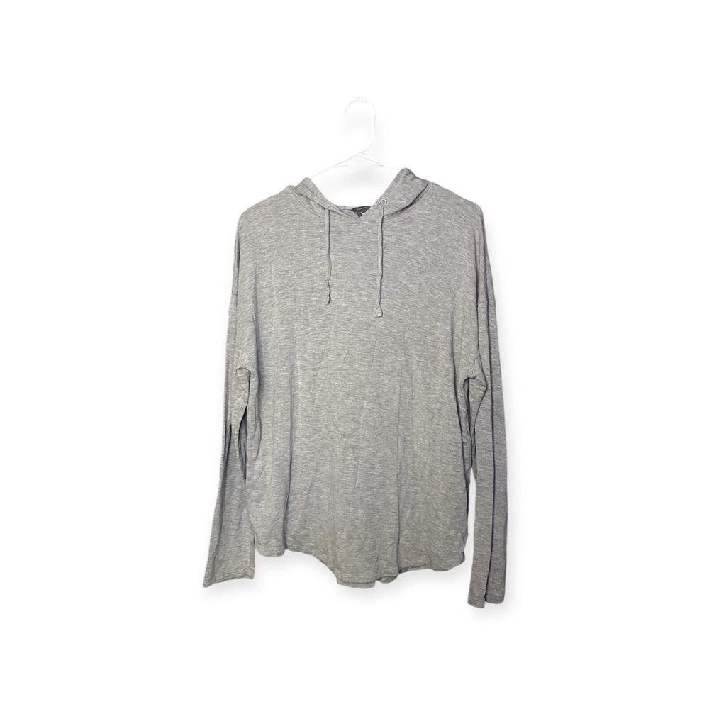 Eddie Bauer Lightweight Gray Modal Hoodie Pullover Size Womens Small